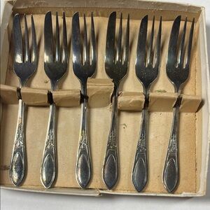Vintage Pastry Fork Set